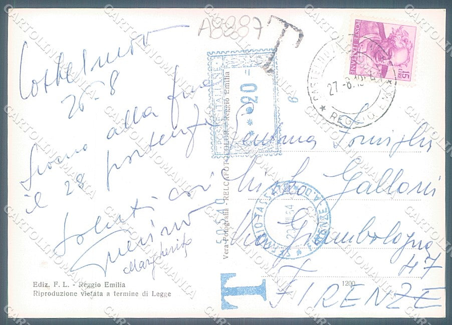 Reggio Emilia Castelnovo ne Monti ricordo di Foto FG cartolina JK3447 – retro