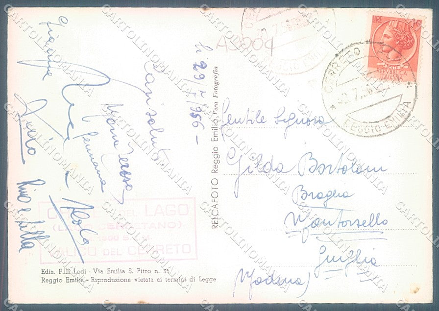 Reggio Emilia Ventasso Lago del Cerreto Foto FG cartolina JK3455 – retro