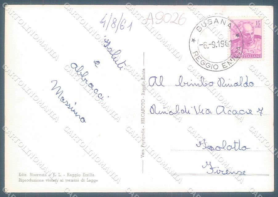 Reggio Emilia Busana Chiesa Monte Cusna Foto FG cartolina JK3458 – retro