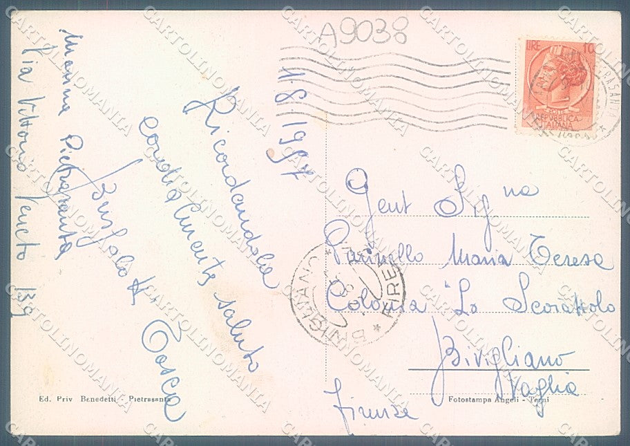 Lucca Pietrasanta Marina Spiaggia FG cartolina JK3462 – retro