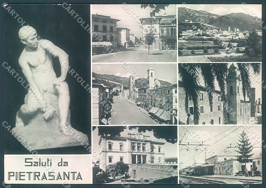 Lucca Pietrasanta Marina Stazione saluti da PIEGA Foto FG cartolina JK3476 – fronte