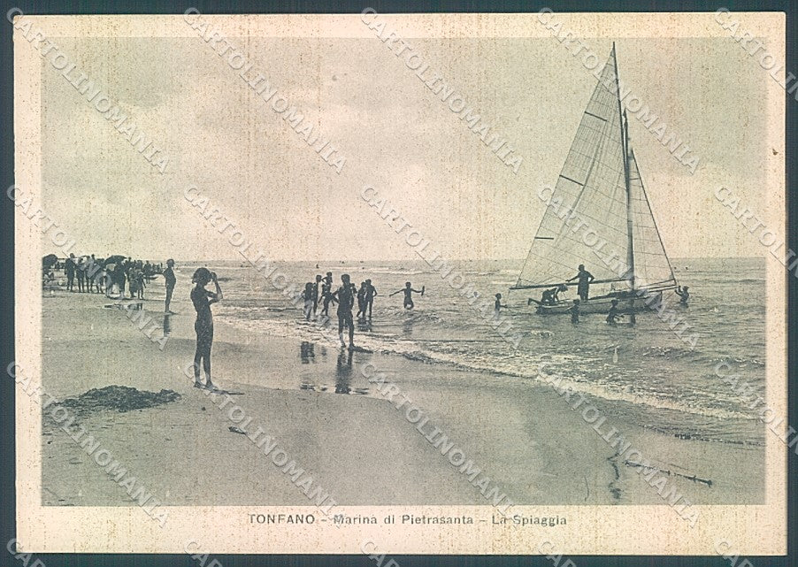 Lucca Pietrasanta Tonfano Barca a Vela Spiaggia FG cartolina JK3490 – fronte
