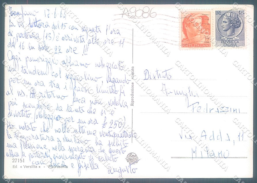Lucca Pietrasanta Marina saluti da Foto FG cartolina JK3493 – retro