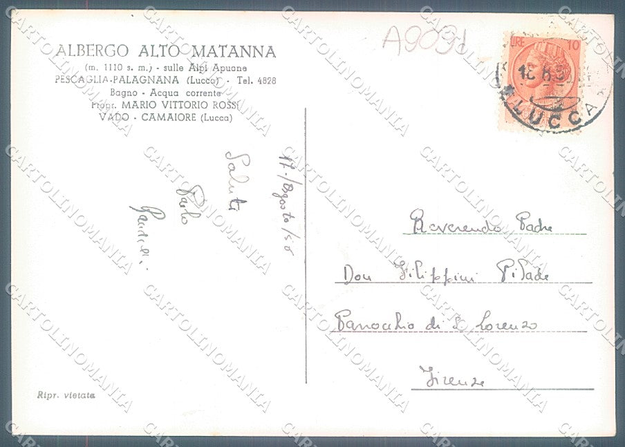 Lucca Stazzema Palagnana Pascolo Foto FG cartolina JK3496 – retro