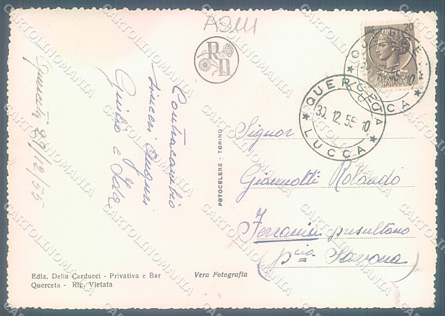 Lucca Seravezza Querceta Deposito Marmi Foto FG cartolina JK3499 – retro