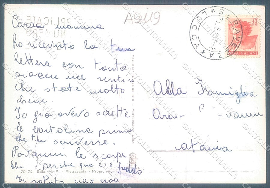 Lucca Seravezza Alterocca 70472 Foto FG cartolina JK3505 – retro