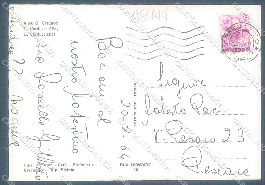 Forlì Cesenatico Viale Carducci Foto FG cartolina JK3514 – retro