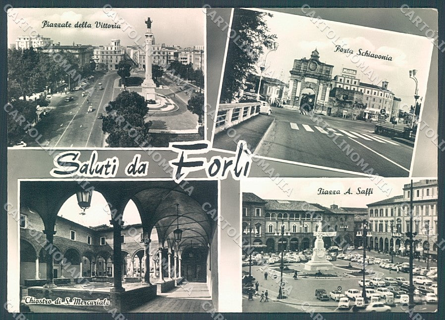 Forlì Città Piazzale della Vittoria Monumento saluti da Foto FG cartolina JK3525 – fronte
