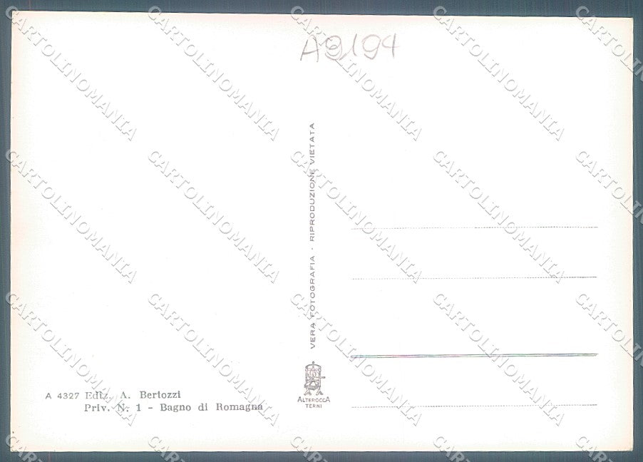 Forlì Bagno di Romagna Passo Mandrioli Alterocca 4327 Foto FG cartolina JK3537 – retro