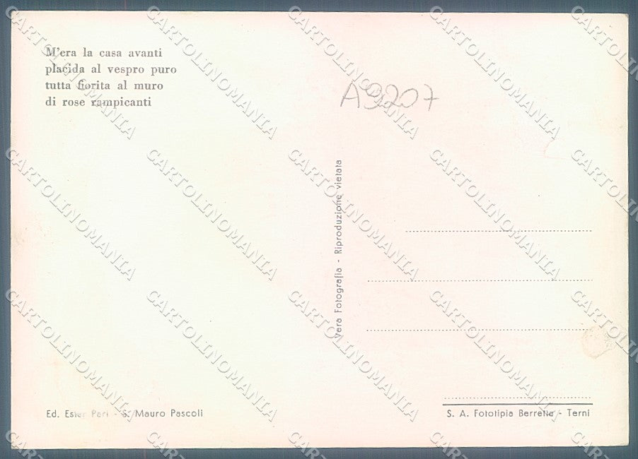 Forlì S. Mauro Pascoli Casa del Poeta Foto FG cartolina JK3545 – retro