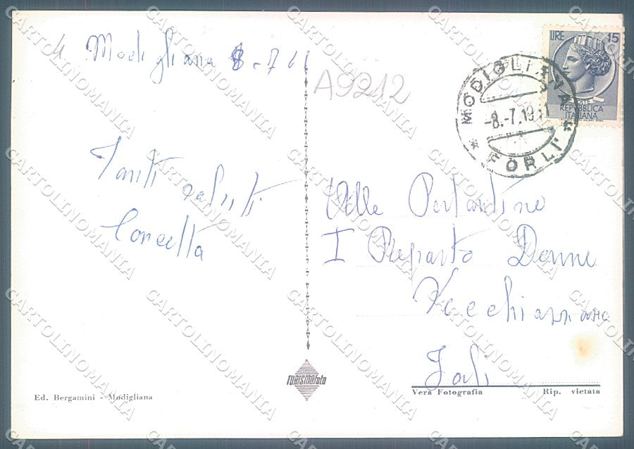 Forlì Modigliana Foto FG cartolina JK3547 – retro