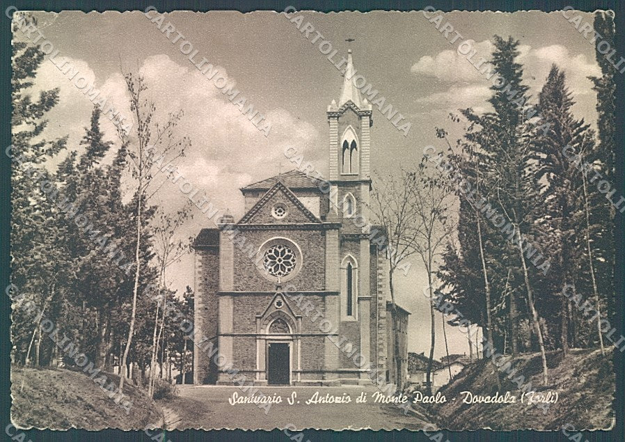 Forlì Dovadola Santuario PIEGHINE ANGOLO FG cartolina JK3566 – fronte