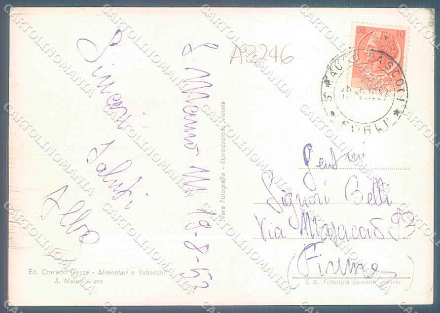 Forlì S. Mauro Pascoli Chiesa Casa del Poeta Foto FG cartolina JK3570 – retro