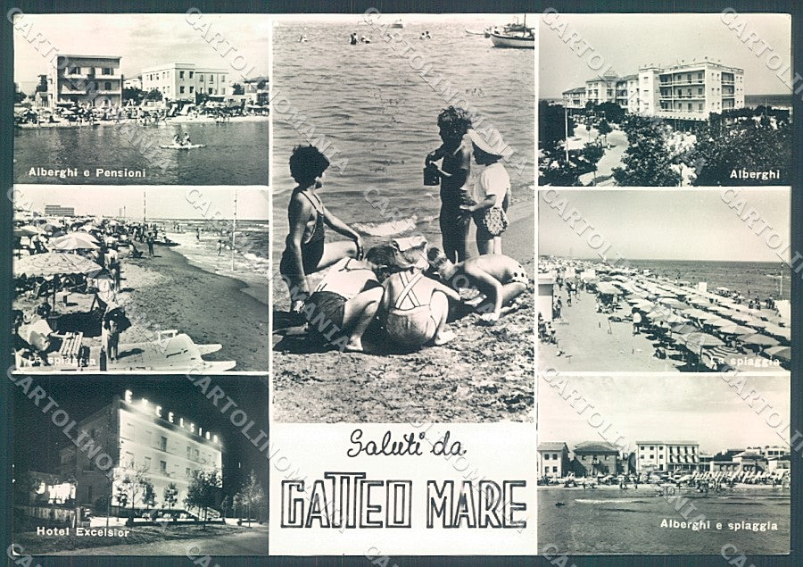 Forlì Gatteo Mare Hotel Spiaggia saluti da Foto FG cartolina JK3577 – fronte