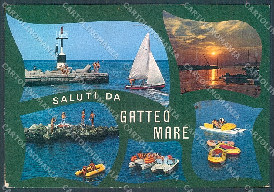 Forlì Gatteo Mare Spiaggia saluti da Foto FG cartolina JK3582 – fronte