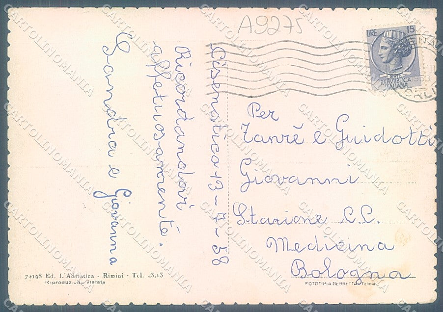 Forlì Cesenatico saluti da FG cartolina JK3585 – retro