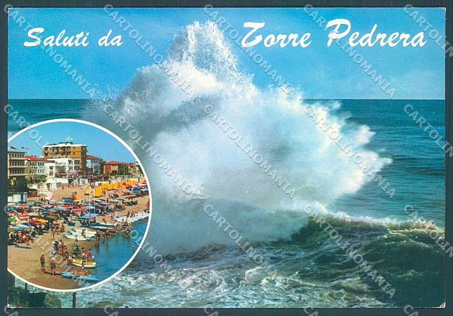 Rimini Torre Pedrera saluti da Foto FG cartolina JK3587 – fronte