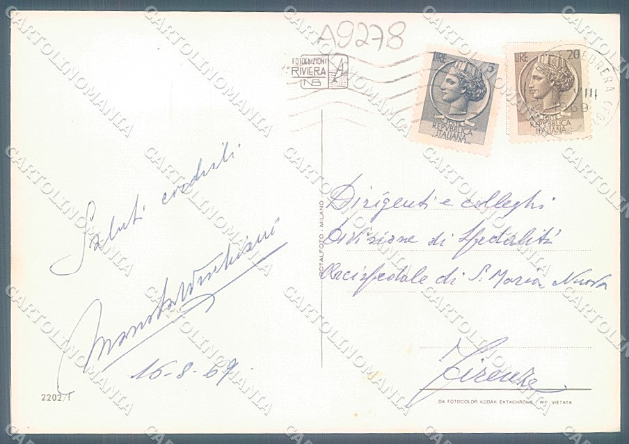 Rimini Torre Pedrera saluti da Foto FG cartolina JK3587 – retro