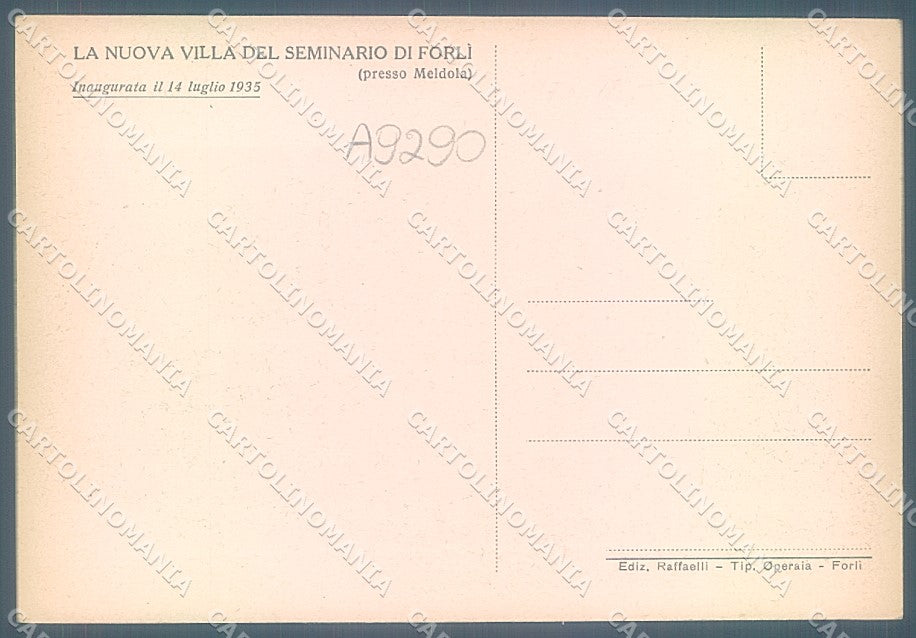 Forlì Meldola Nuova Villa del Seminario di Forlì FG cartolina JK3591 – retro