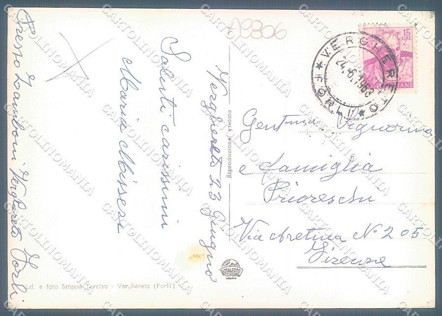 Forlì Verghereto Foto FG cartolina JK3599 – retro