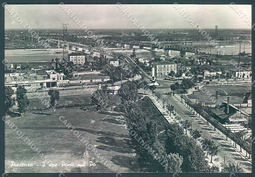 Piacenza Città Ponti sul Po Foto FG cartolina JK3604 – fronte