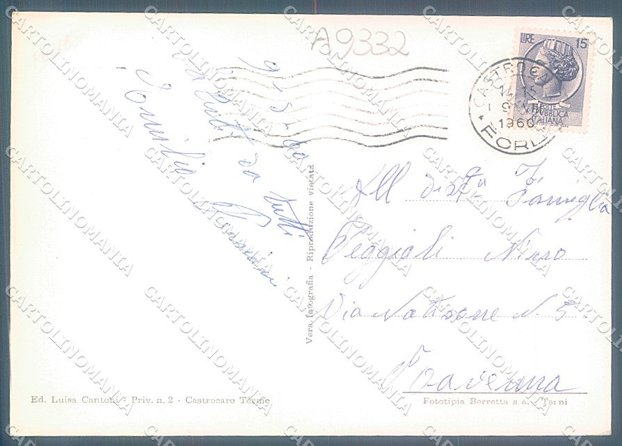 Forlì Castrocaro Terme Chiesa saluti da Foto FG cartolina JK3610 – retro