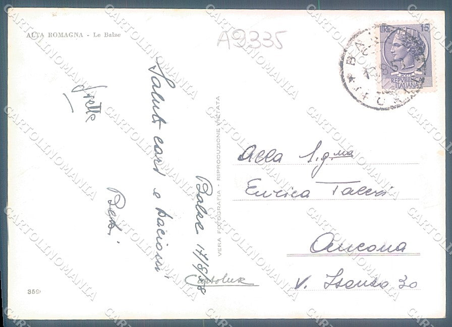 Forlì Verghereto Balze Foto FG cartolina JK3611 – retro