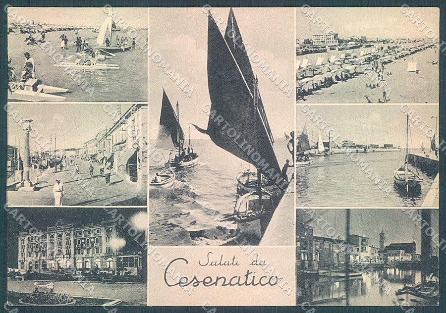 Forlì Cesenatico Barca a Vela saluti da FG cartolina JK3612 – fronte