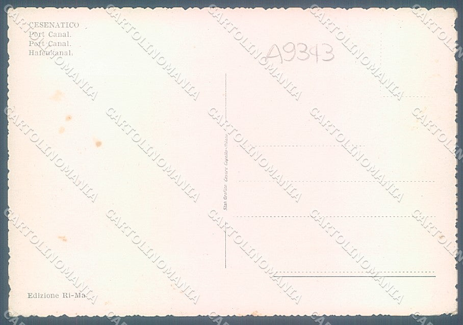 Forlì Cesenatico Porto Canale Barche PIEGA FG cartolina JK3613 – retro