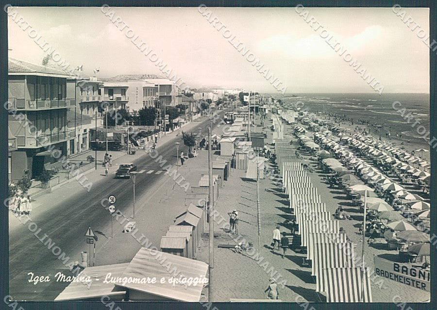 Rimini Bellaria Igea Marina Lungomare Spiaggia Foto FG cartolina JK3615 – fronte