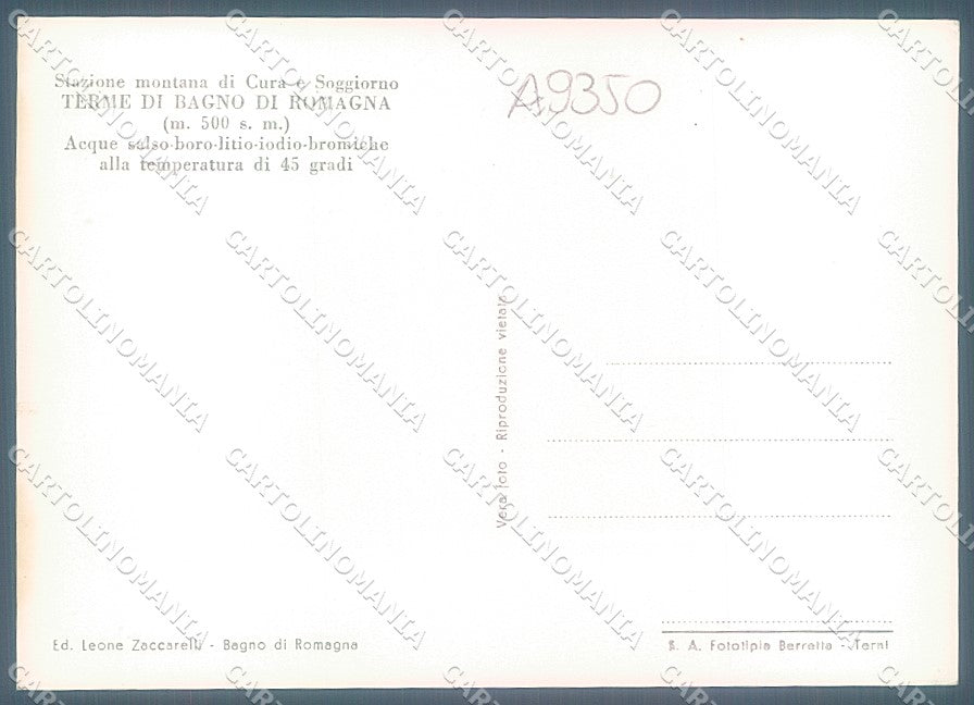 Forlì Bagno di Romagna Chiesa Foto FG cartolina JK3619 – retro