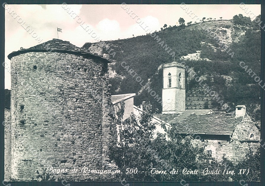 Forlì Bagno di Romagna Torre Campanile PIEGA Foto FG cartolina JK3621 – fronte