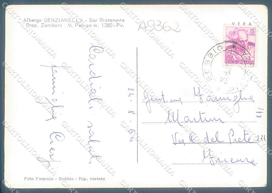 Piacenza Bobbio Monte Penice Hotel Chiesetta Foto FG cartolina JK3624 – retro