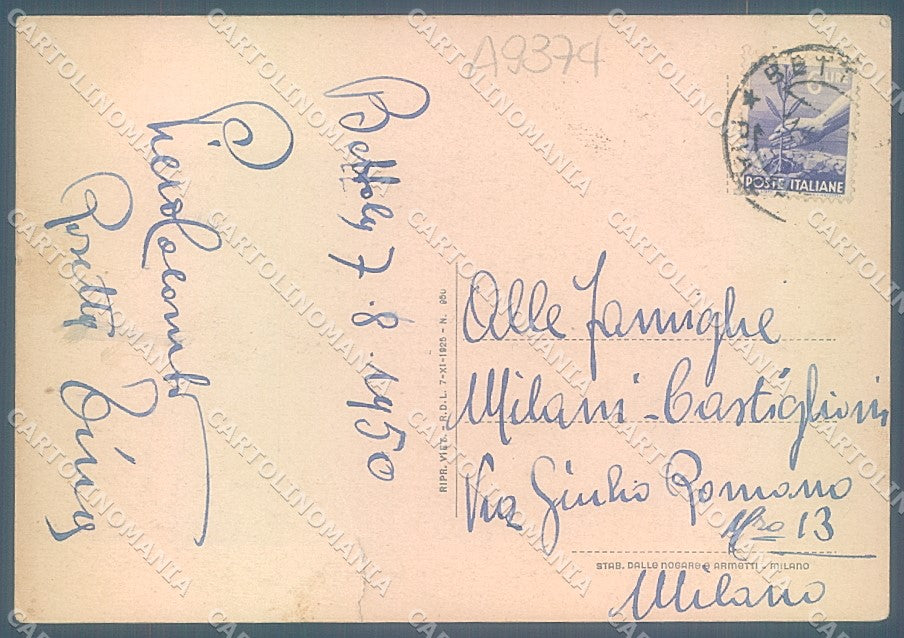 Piacenza Bettola Ponte sul Nure STRAPPO FG cartolina JK3627 – retro