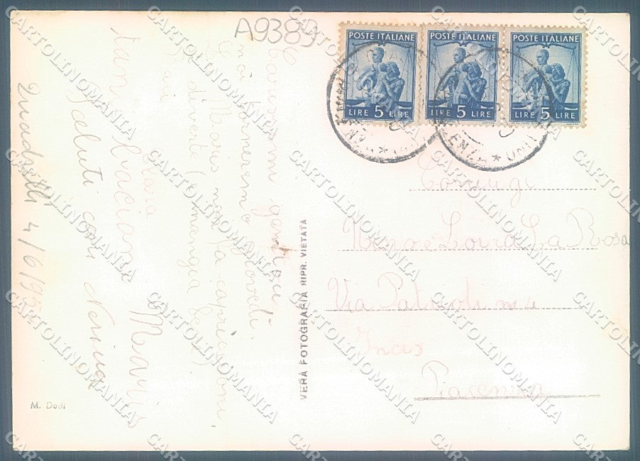 Piacenza Travo Nuovo Ponte Foto FG cartolina JK3631 – retro