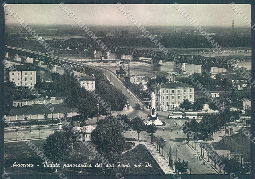 Piacenza Città Ponti sul Po Foto FG cartolina JK3632 – fronte