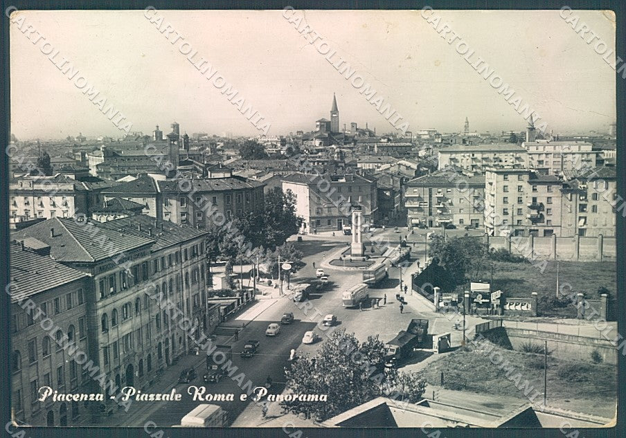 Piacenza Città Piazzale Roma PIEGHE Foto FG cartolina JK3633 – fronte