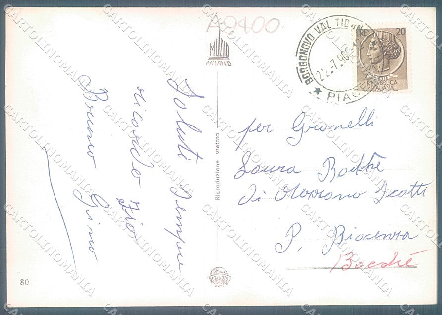 Piacenza Borgonovo Val Tidone Scuole PIEGA ANGOLO Foto FG cartolina JK3636 – retro
