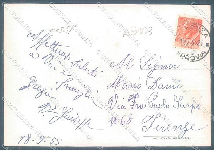 Piacenza Città Piazza Cavalli Stazione Ferroviaria Foto FG cartolina JK3637 – retro