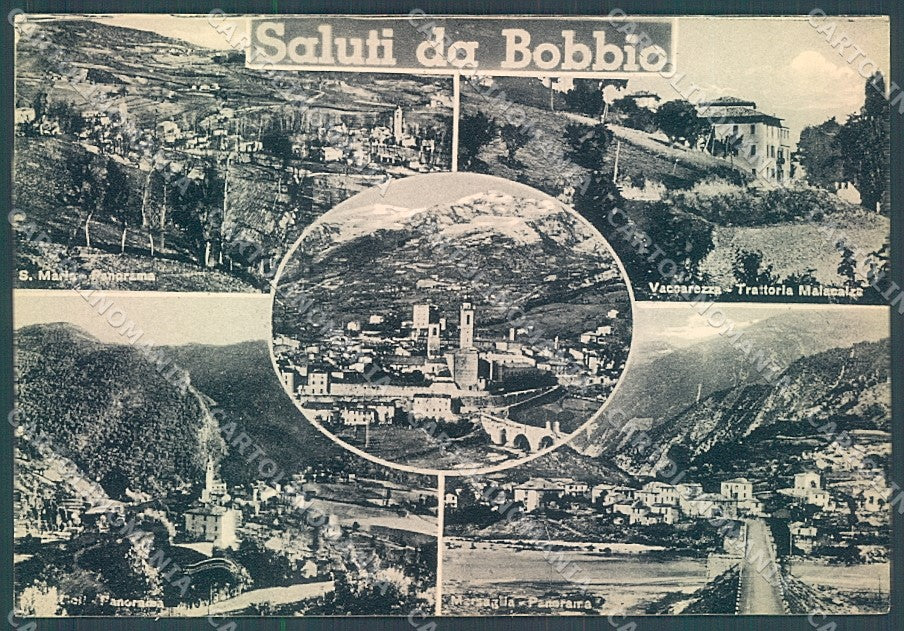 Piacenza Bobbio saluti da Foto FG cartolina JK3639 – fronte