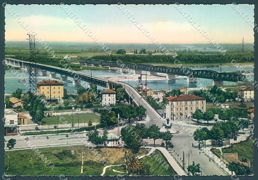 Piacenza Città Ponti sul Po Foto FG cartolina JK3643 – fronte
