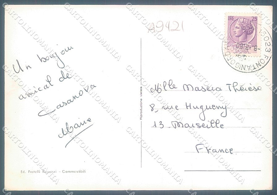 Genova Rovegno Casanova Foto FG cartolina JK3646 – retro