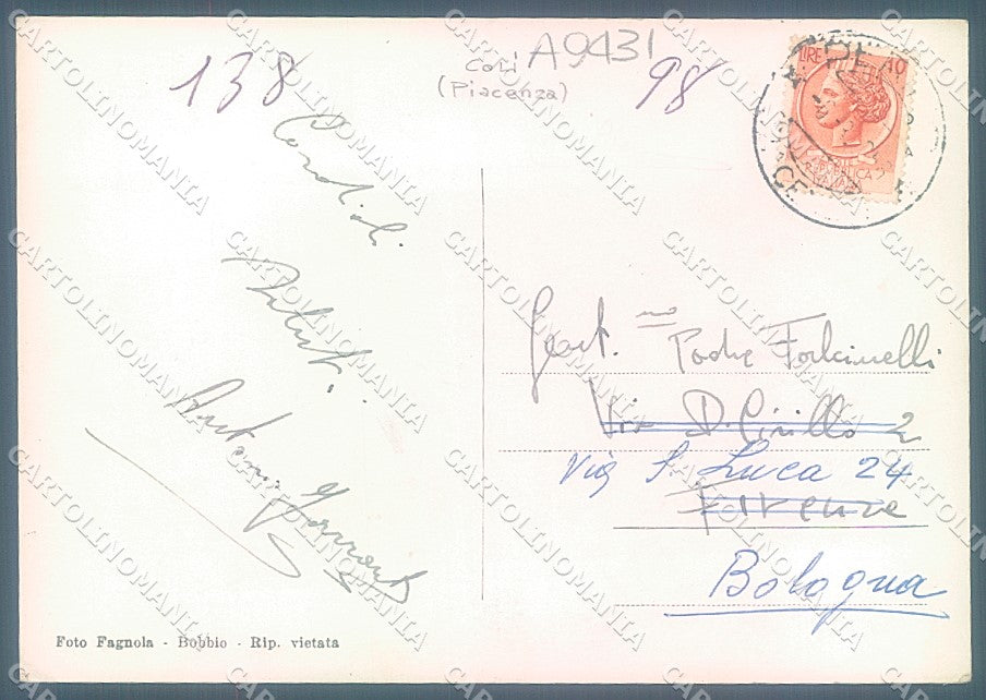 Piacenza Coli Perino Foto FG cartolina JK3651 – retro