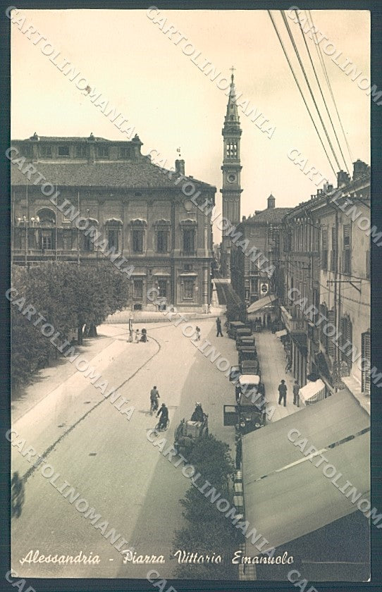 Alessandria Città Piazza Vittorio Emanuele Foto cartolina JK3657 – fronte