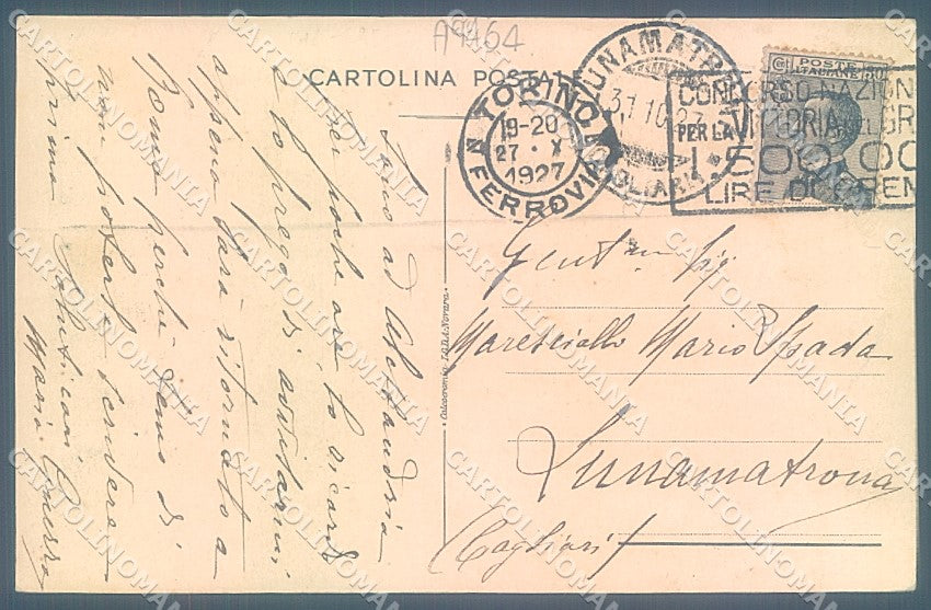 Alessandria Città Palazzo Ghilini Prefettura PIEGA ANGOLO cartolina JK3669 – retro