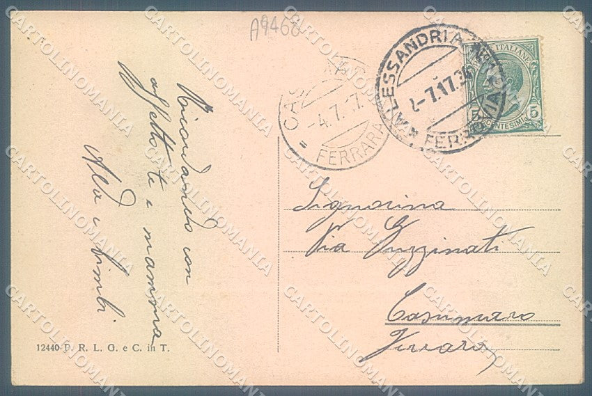 Alessandria Città cartolina JK3670 – retro