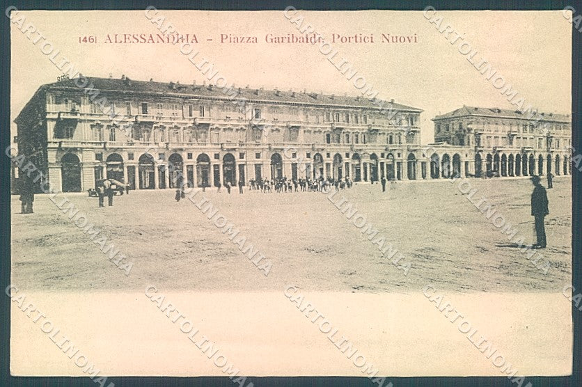 Alessandria Città Portici Piazza Garibaldi cartolina JK3673 – fronte