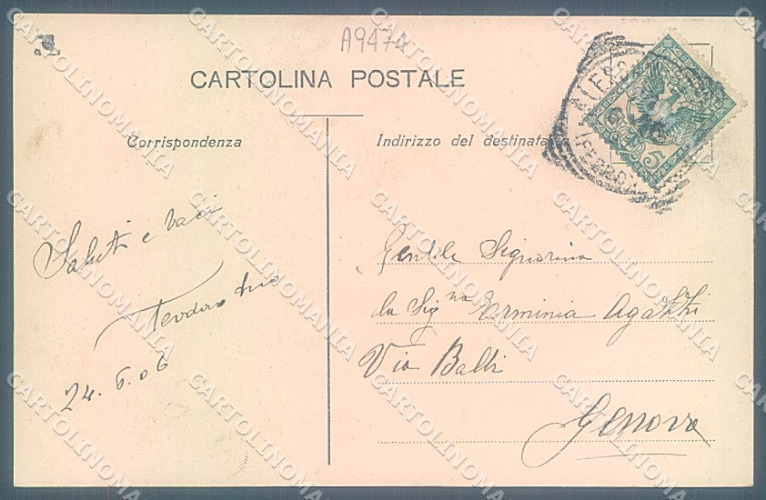Alessandria Città saluto da cartolina JK3674 – retro