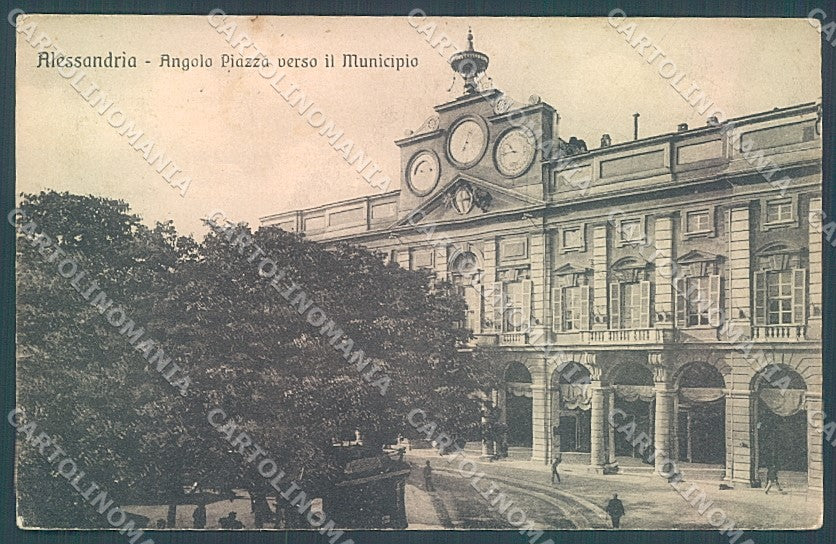 Alessandria Città Piazza Municipio cartolina JK3679 – fronte