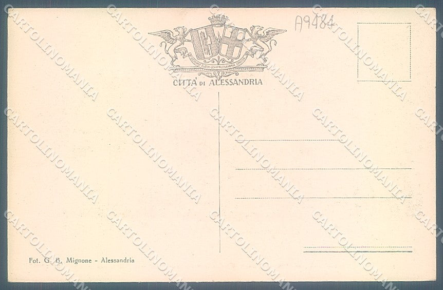 Alessandria Città Piazza Vittorio Emanuele Municipio cartolina JK3682 – retro